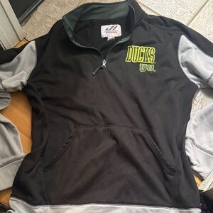 Oregon ducks J. America Black and Gray Men's Sweater